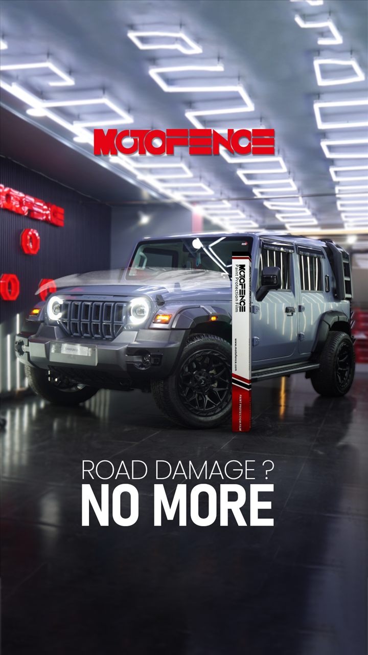 Mahindra Thar Roxx with matte PPF